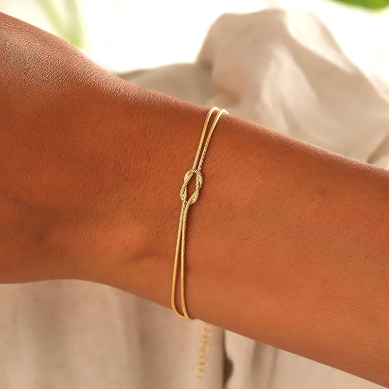 Tied To You Knotted Chain Bracelet