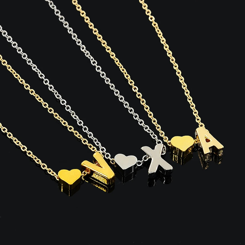 A-Z Love at Heart Initial Necklace
