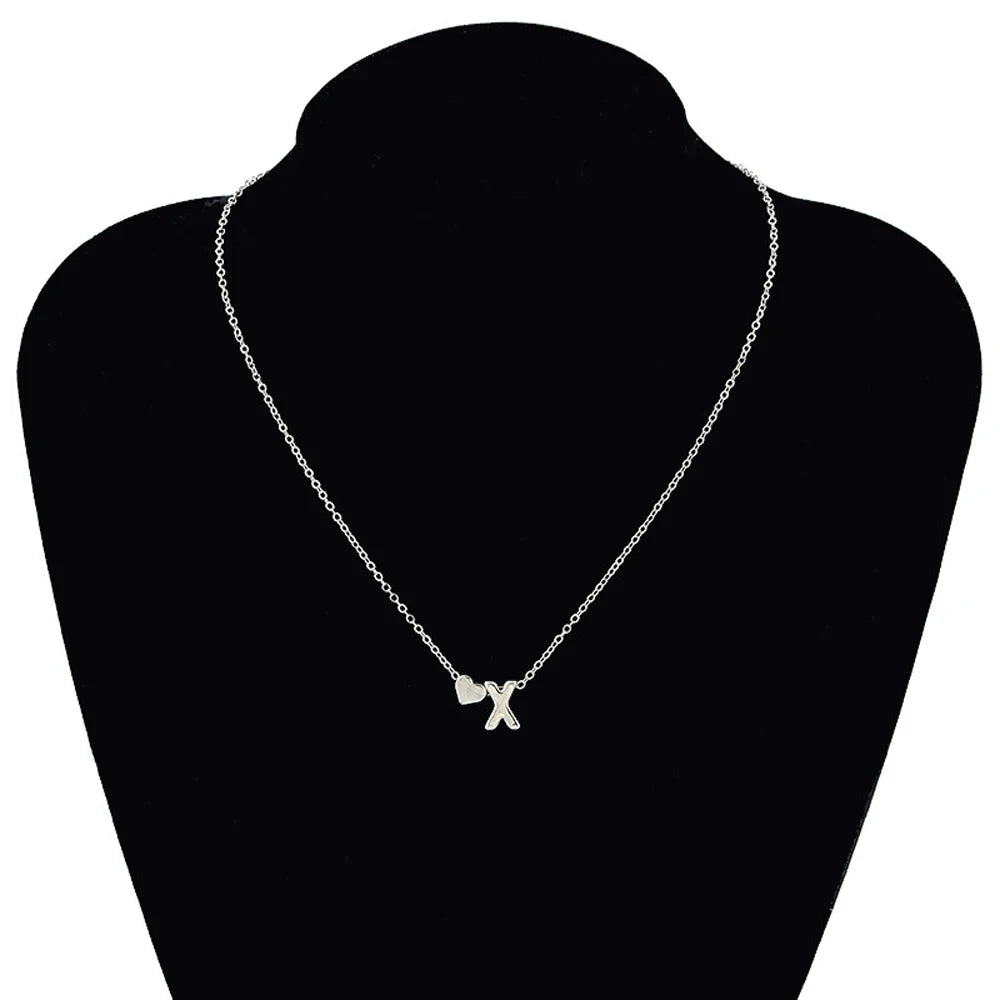 A-Z Love at Heart Initial Necklace