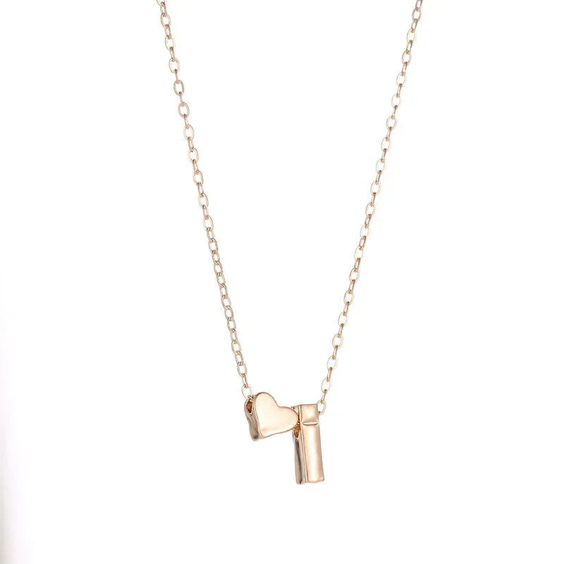 A-Z Love at Heart Initial Necklace