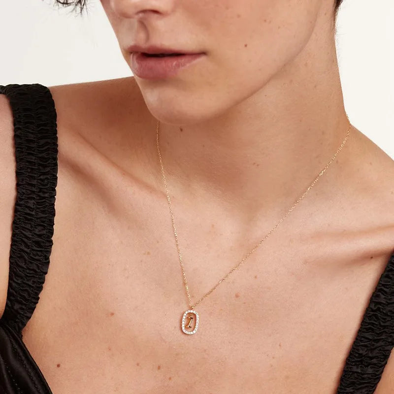 A-Z Monogram Initial Pendant Necklace
