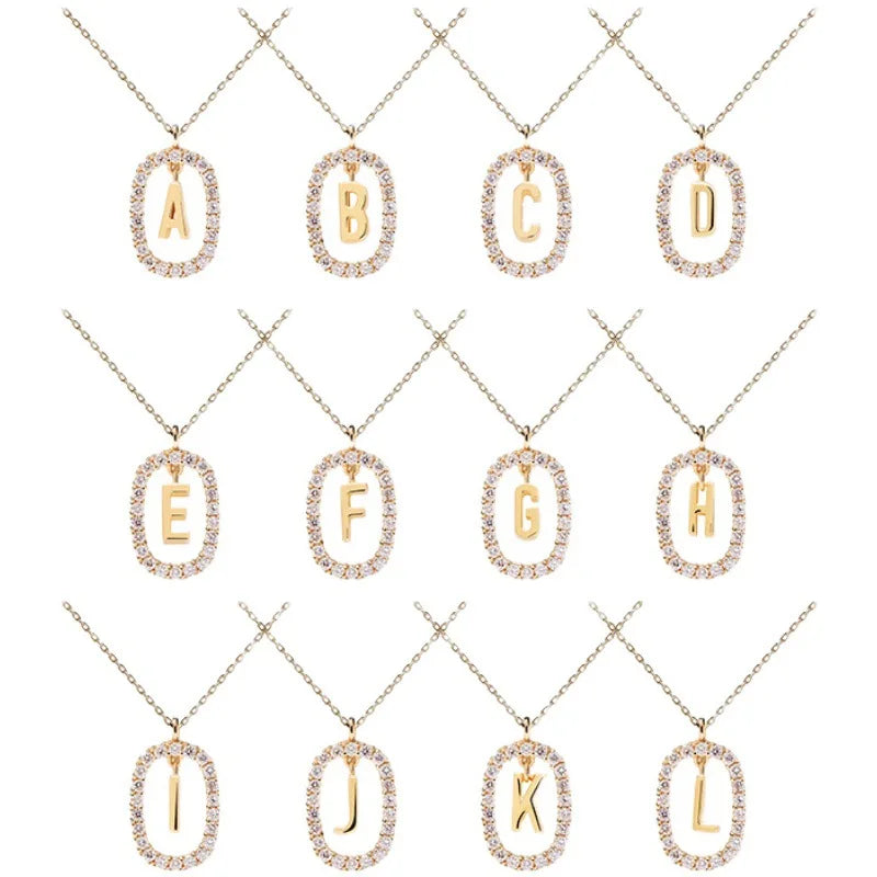 A-Z Monogram Initial Pendant Necklace