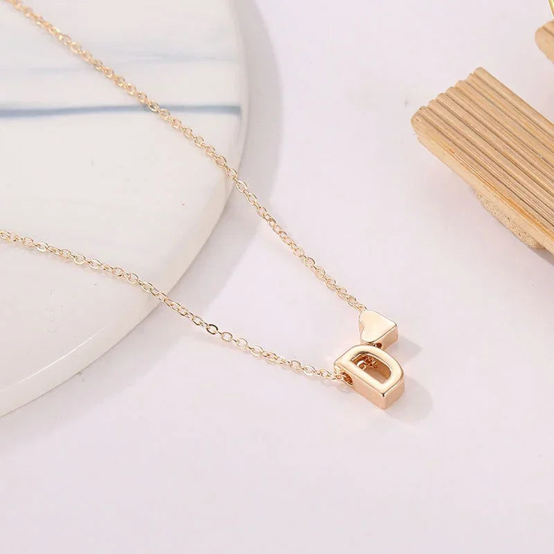 A-Z Love at Heart Initial Necklace