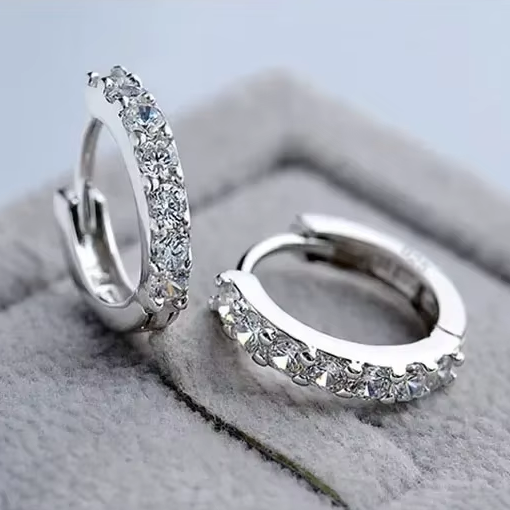 Celeste Pavé Huggie Hoops
